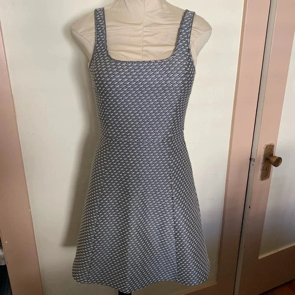 THEORY Trekana Circuit Jacquard Fit & Flare Dress - Picture 5 of 9